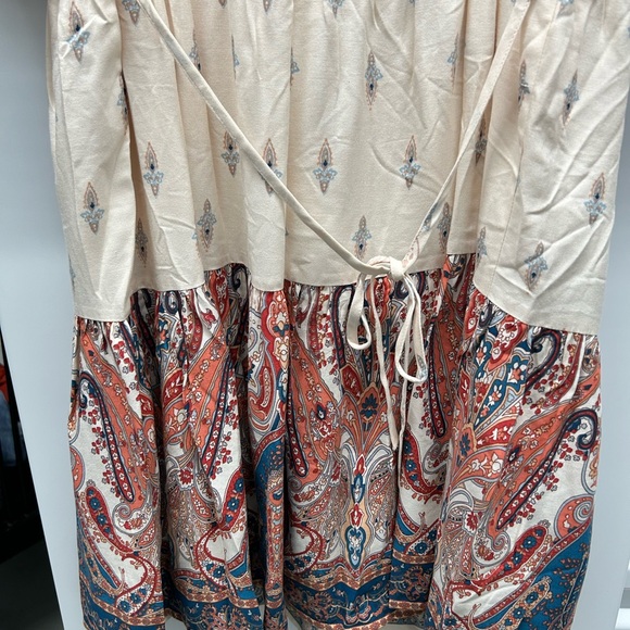 BOG COLLECTIVE NWT Boho mini dress puff sleeves SZ: S - Picture 5 of 7